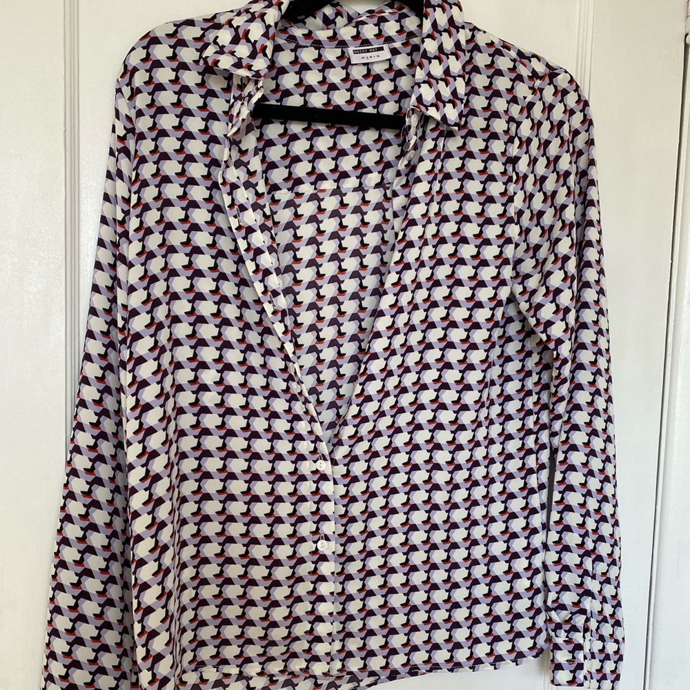 Monki geometric button down